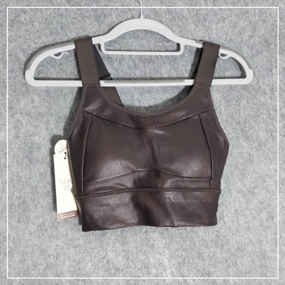 Calia Carrie Underwood Sports Bra XS Sculpt Faux Leather Odor Control Athleisure